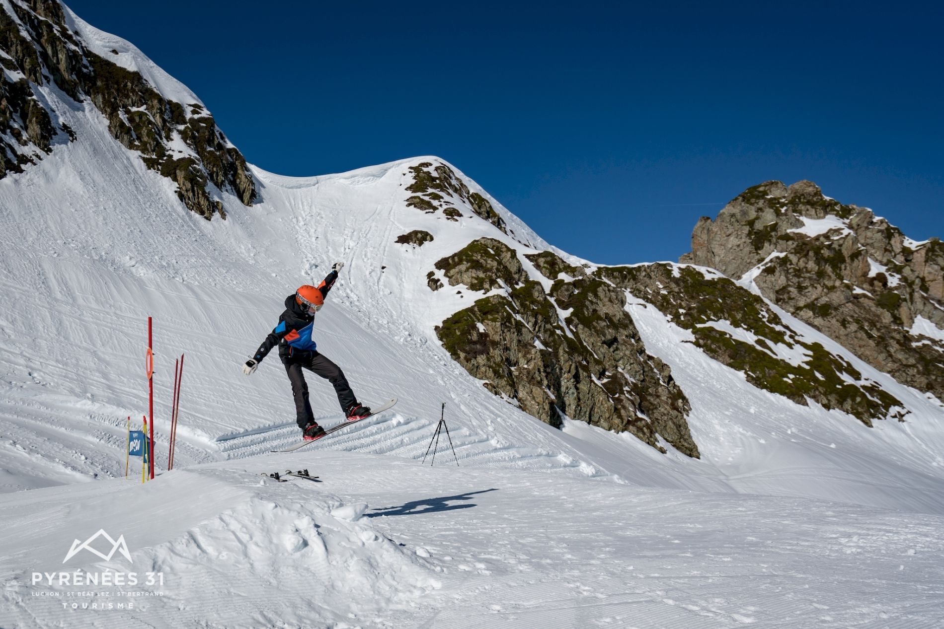 Snowboard à la station de Peyragudes