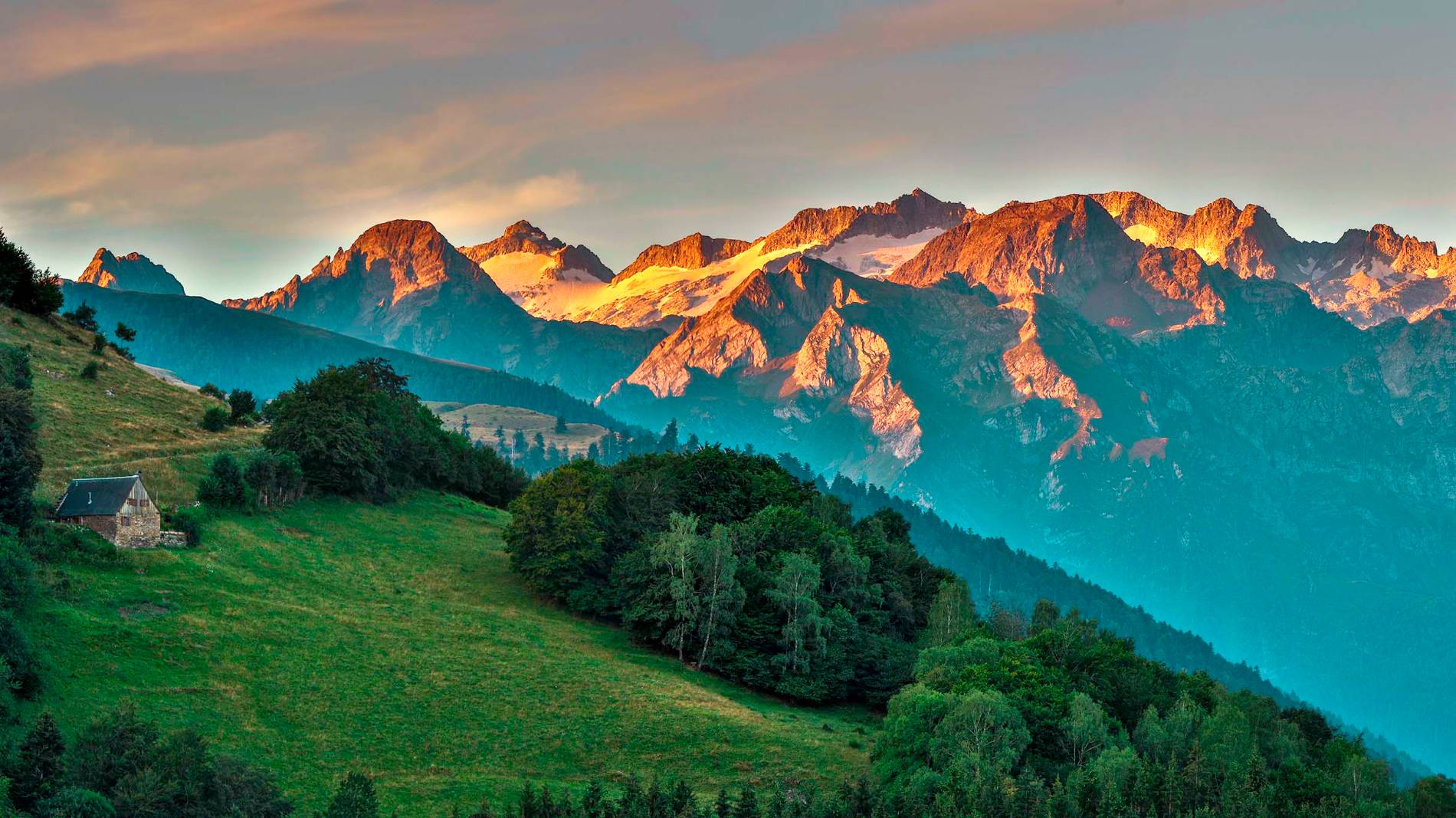 les pyrénées depuis Artigue